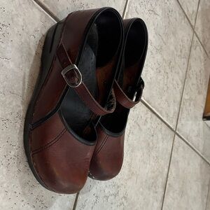 Dansko Black and Brown Mary Jane Shoes